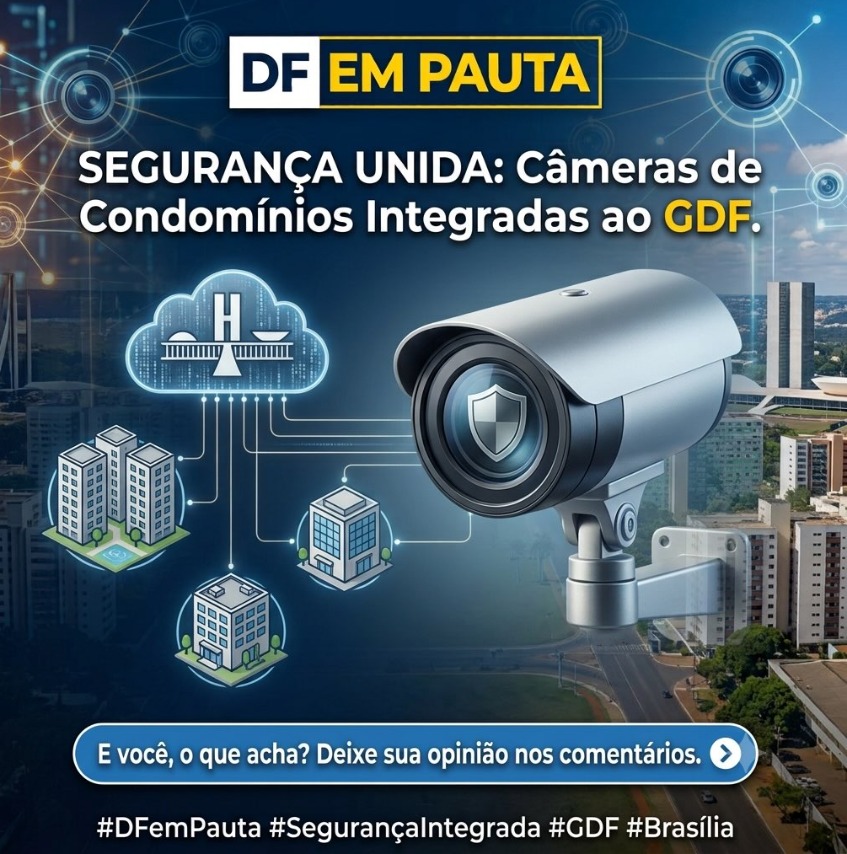 Câmeras de condomínios poderão integrar sistema de monitoramento do GDF